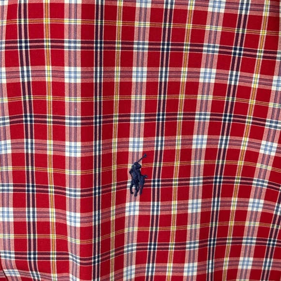 Ralph Lauren Red Plaid Button-Down Shirt Size XL - Picture 3 of 4